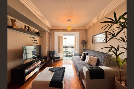 Sala de apartamento à venda com 3 quartos, 95m² em Vila Valparaíso, Santo André