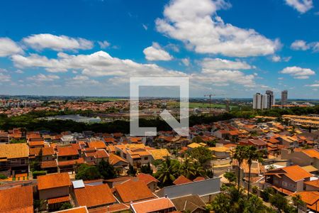 VISTA DA SACADA DA SALA de apartamento à venda com 3 quartos, 76m² em Mansões Santo Antônio, Campinas