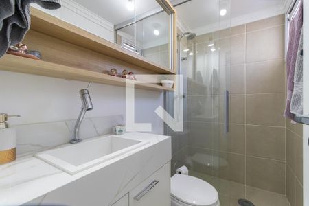 Banheiro da suíte de apartamento à venda com 3 quartos, 76m² em Ponte Preta, Campinas