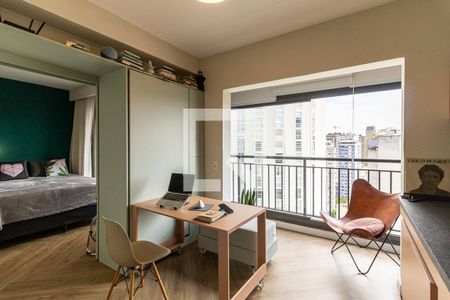 Sala de kitnet/studio à venda com 1 quarto, 43m² em República, São Paulo