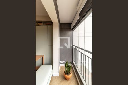 Varanda da Sala de kitnet/studio à venda com 1 quarto, 43m² em República, São Paulo