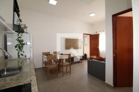Sala / Cozinha de apartamento para alugar com 1 quarto, 30m² em Carandiru, São Paulo