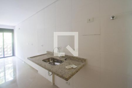 Cozinha de apartamento à venda com 1 quarto, 28m² em Jardim Caravelas, São Paulo