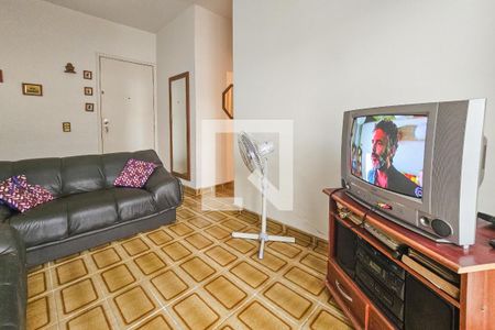 Sala de apartamento para alugar com 1 quarto, 50m² em Jardim Tres Marias, Guarujá