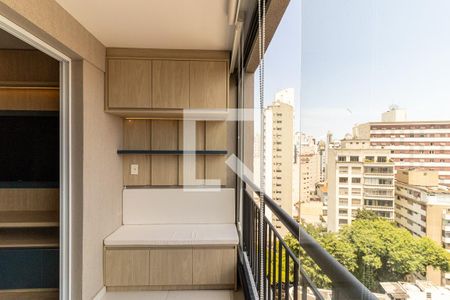 Studio para alugar com 33m², 1 quarto e sem vagaVaranda