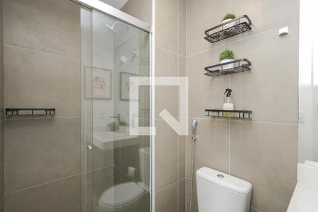 Banheiro de kitnet/studio à venda com 1 quarto, 28m² em Brooklin Paulista, São Paulo
