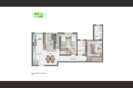 Apartamento à venda com 2 quartos, 52m² em Estoril, Belo Horizonte