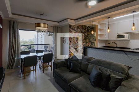 Sala de apartamento para alugar com 4 quartos, 80m² em Balneario Cidade Atlantica, Guarujá