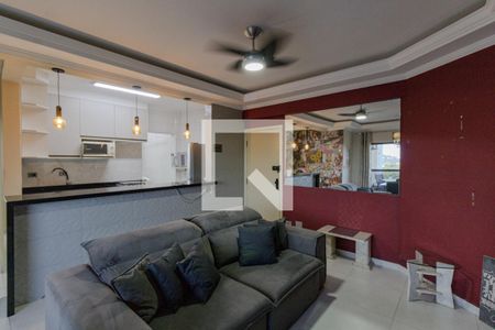 Sala de apartamento para alugar com 4 quartos, 80m² em Balneario Cidade Atlantica, Guarujá