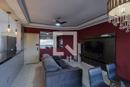Sala de apartamento para alugar com 4 quartos, 80m² em Balneario Cidade Atlantica, Guarujá