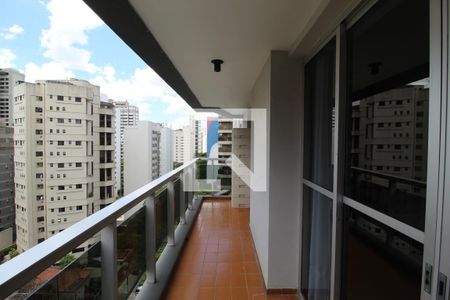 Varanda da Sala de apartamento para alugar com 1 quarto, 66m² em Vila Nova Conceição, São Paulo