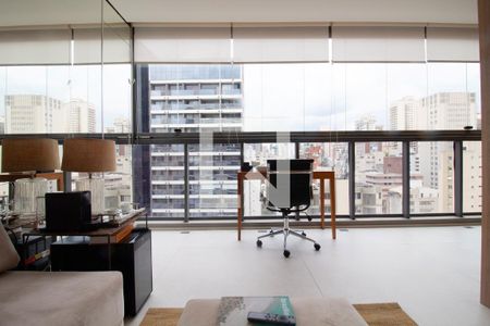 Varanda de apartamento à venda com 1 quarto, 44m² em Jardins, São Paulo