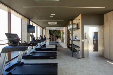 Studio para alugar com 28m², 1 quarto e sem vaga Studio para alugar com 28m², 1 quarto e sem vagaÁrea comum - Academia