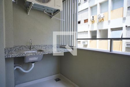 Varanda de apartamento à venda com 1 quarto, 37m² em Petrópolis, Porto Alegre