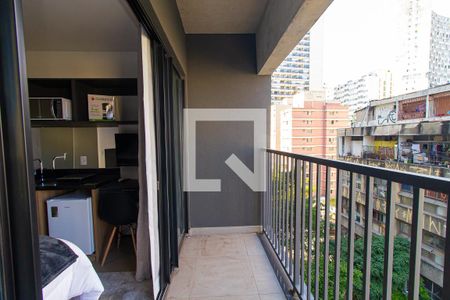 Studio à venda com 21m², 1 quarto e sem vagaVaranda
