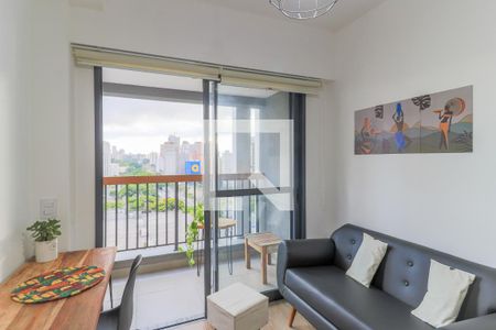 Sala de apartamento à venda com 1 quarto, 28m² em Brooklin, São Paulo