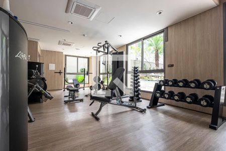 Apartamento para alugar com 44m², 1 quarto e 1 vaga Apartamento para alugar com 44m², 1 quarto e 1 vagaAcademia