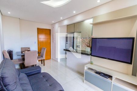Sala de apartamento para alugar com 2 quartos, 66m² em Aviação, Praia Grande