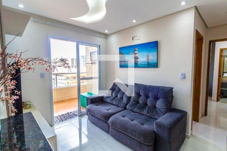 Sala de apartamento para alugar com 2 quartos, 66m² em Aviação, Praia Grande