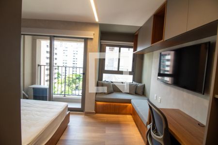 Sala - Studio de kitnet/studio para alugar com 1 quarto, 26m² em Campo Belo, São Paulo