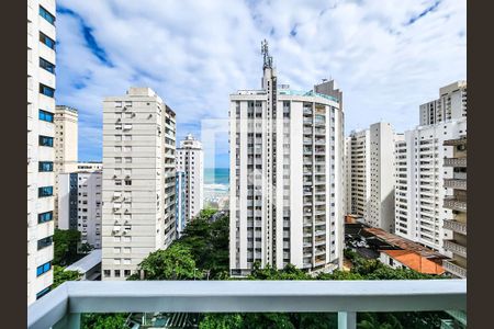 Vista da Sacada de apartamento para alugar com 3 quartos, 155m² em Barra Funda, Guarujá