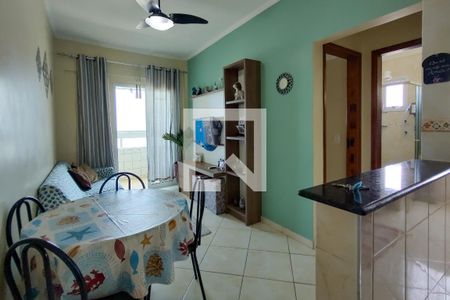 Sala de apartamento para alugar com 1 quarto, 38m² em Maracanã, Praia Grande