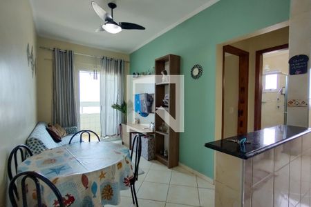 Sala de apartamento para alugar com 1 quarto, 38m² em Maracanã, Praia Grande