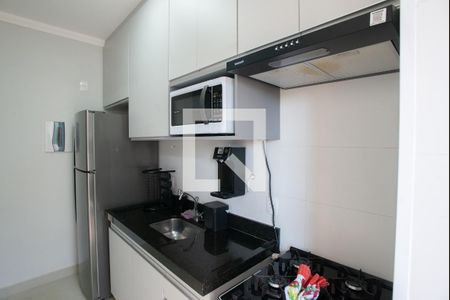 Cozinha de apartamento para alugar com 1 quarto, 45m² em Jardim Recreio , Ribeirão Preto