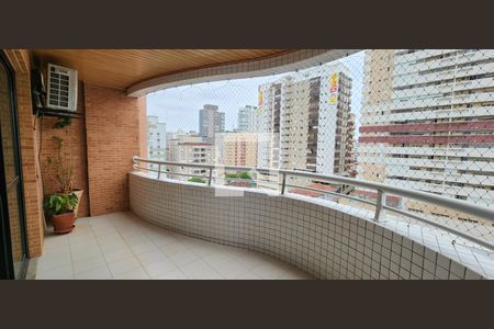 Varanda da Sala de apartamento para alugar com 5 quartos, 200m² em Gonzaga, Santos