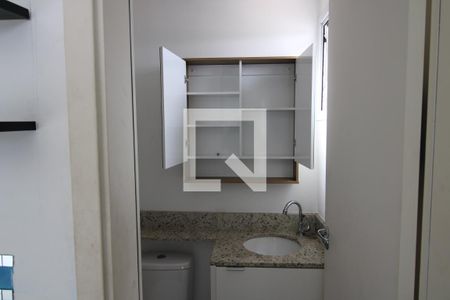 Banheiro de kitnet/studio para alugar com 1 quarto, 26m² em Vila Nilo, São Paulo