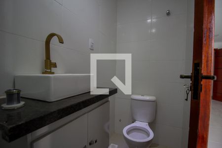 Banheiro da Suíte 1 de casa de condomínio à venda com 3 quartos, 130m² em Vargem Grande, Rio de Janeiro