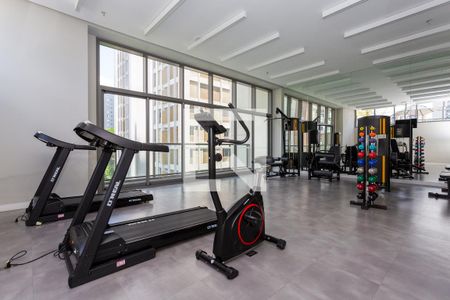 Studio para alugar com 28m², 1 quarto e sem vaga Studio para alugar com 28m², 1 quarto e sem vagaÁrea comum - Academia