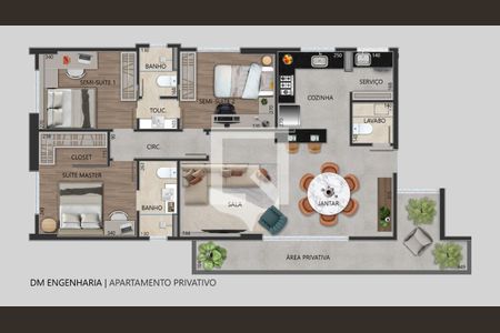 Apartamento à venda com 3 quartos, 101m² em Sion, Belo Horizonte