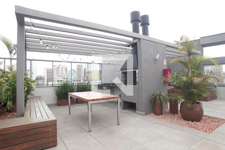 Área Comum - Rooftop Churrasqueira de kitnet/studio à venda com 1 quarto, 23m² em Centro Histórico, Porto Alegre