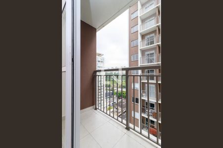Sala - Varanda de apartamento para alugar com 1 quarto, 27m² em Jardim Caravelas, São Paulo