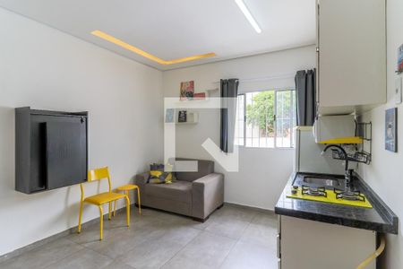 Sala/Cozinha de kitnet/studio para alugar com 1 quarto, 35m² em Brooklin, São Paulo