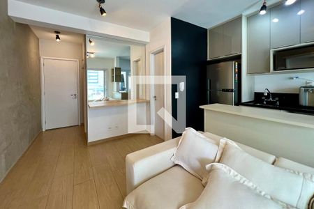 Sala de apartamento para alugar com 1 quarto, 65m² em Indianópolis, São Paulo