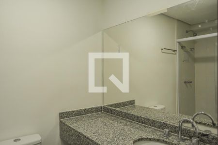 Banheiro de kitnet/studio para alugar com 1 quarto, 32m² em Jardim Chácara Inglesa, São Bernardo do Campo