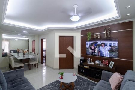 Sala  de apartamento à venda com 3 quartos, 95m² em Castelo, Belo Horizonte