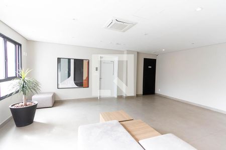 Studio para alugar com 34m², 1 quarto e sem vaga Studio para alugar com 34m², 1 quarto e sem vagaHall da área de lazer