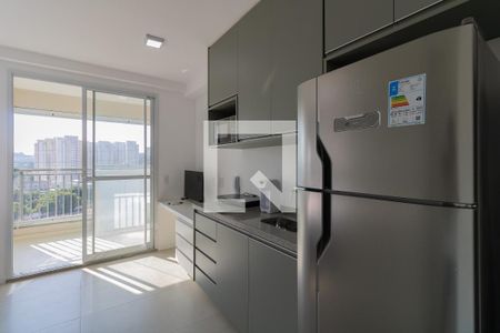 Cozinha de apartamento para alugar com 1 quarto, 25m² em Vila Andrade, São Paulo