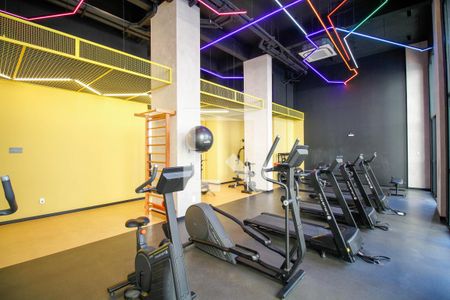 Área comum - Academia de kitnet/studio para alugar com 1 quarto, 32m² em Pinheiros, São Paulo