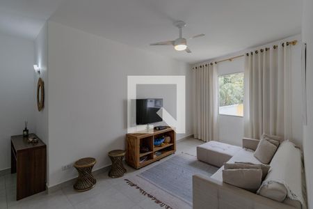 Sala de apartamento para alugar com 2 quartos, 70m² em Vila Alzira, Guarujá