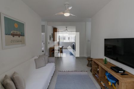 Sala de apartamento para alugar com 2 quartos, 70m² em Vila Alzira, Guarujá