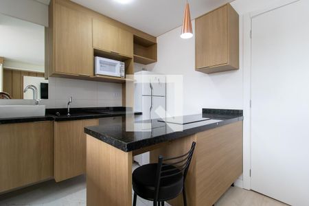 Cozinha - Armários de kitnet/studio para alugar com 1 quarto, 17m² em Rebouças, Curitiba