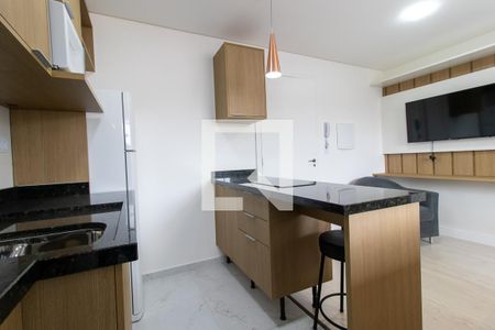 Cozinha - Armários de kitnet/studio para alugar com 1 quarto, 17m² em Rebouças, Curitiba