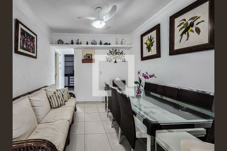 Sala de apartamento para alugar com 2 quartos, 96m² em Barra Funda, Guarujá