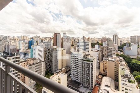 Varanda - Vista de kitnet/studio à venda com 1 quarto, 26m² em Vila Buarque, São Paulo