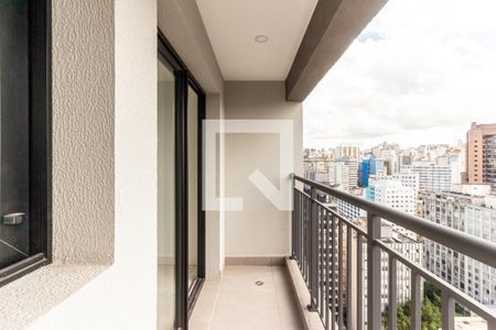 Varanda de kitnet/studio à venda com 1 quarto, 26m² em Vila Buarque, São Paulo