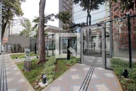 Studio para alugar com 28m², 1 quarto e sem vaga Studio para alugar com 28m², 1 quarto e sem vagaFachada